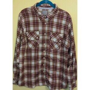 5.11 Tactical Women's XL Flannel Shirt Button Front Red Plaid